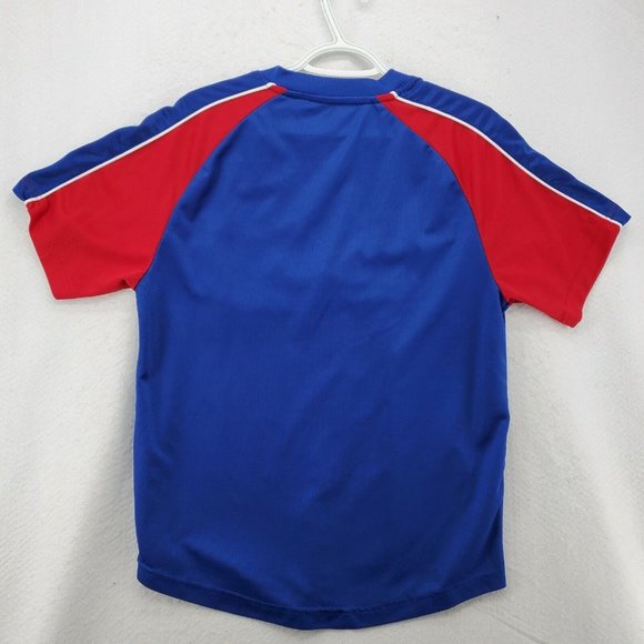 CHICAGO CUBS Shirt Women’s Embroidered Short Sleeve Red/Blue MLB Large - Picture 7 of 10